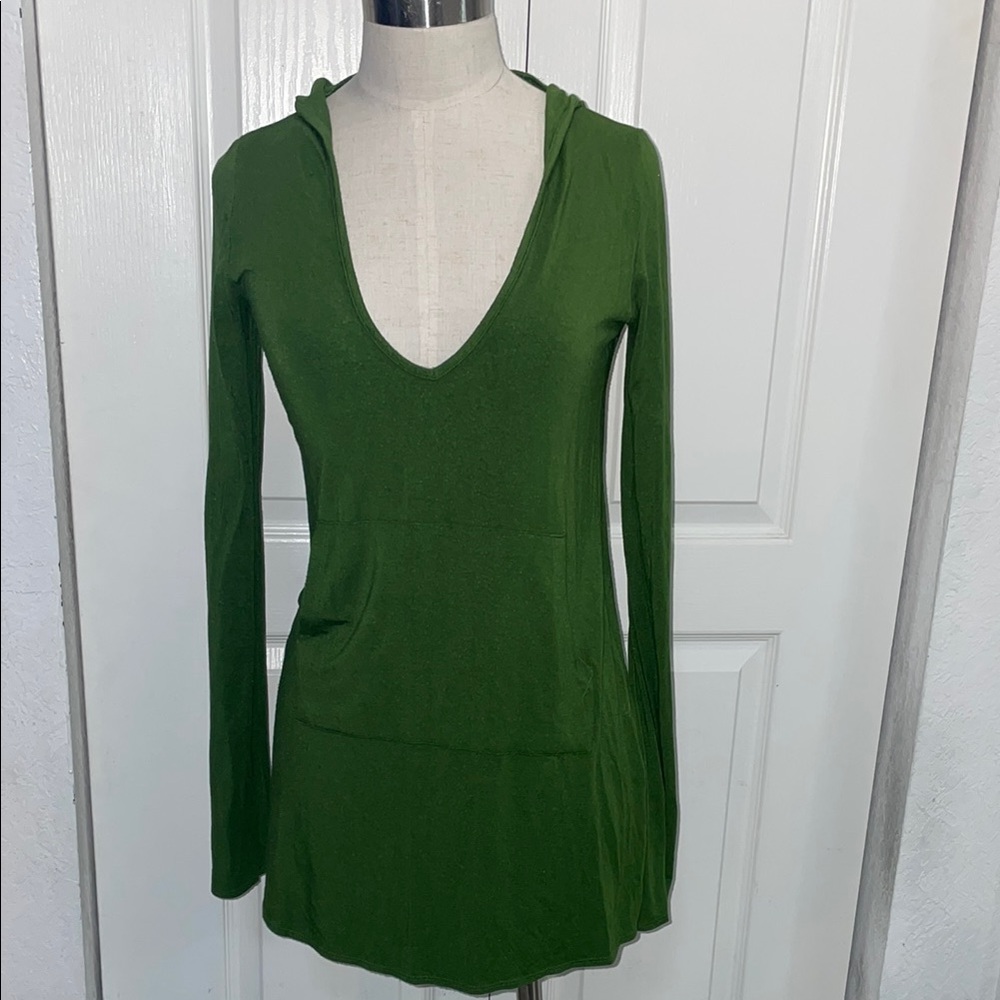 Rachel Pally Chic Green V-Neck Long Sleeve Top
